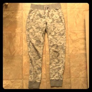 Gray camo joggers